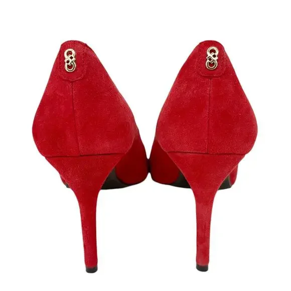 COLE HAAN Grand.OS Suede Pump in Red 6.5 - Picture 3 of 7